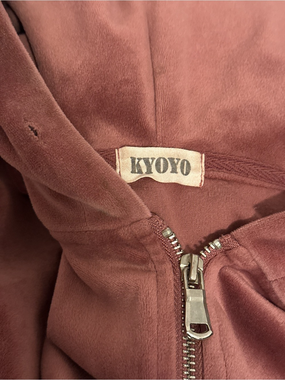 Dolls Soft Rose Cropped Velour Zip Essential Stylish Hoodie Jacket -Women’s - Picture 2 of 3